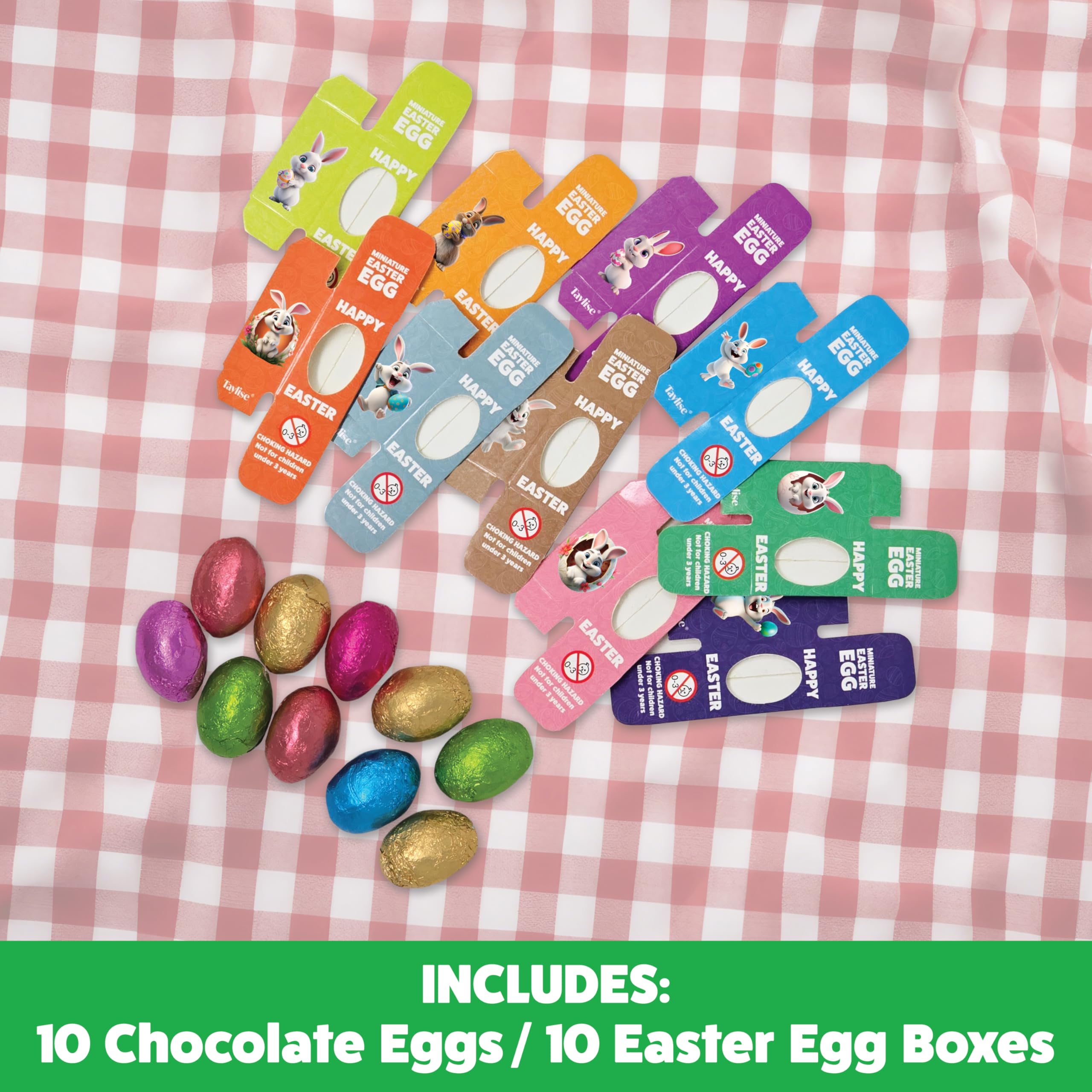 MINIATURE EASTER EGGS | 10 chocolate easter egg’s included | Probably one of the World’s Smallest Chocolate Eggs | fun, novelty, easter game prize, prank, egg hunt, for children, friends, family — view 3