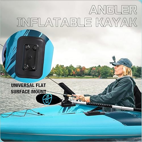Miniatura 19 de UPWELL Kayak inflable de 11 pies/14 pies 6 pulgadas con piso de punto de caída y accesorios, incluyendo asiento de kayak con cojín grueso, paleta