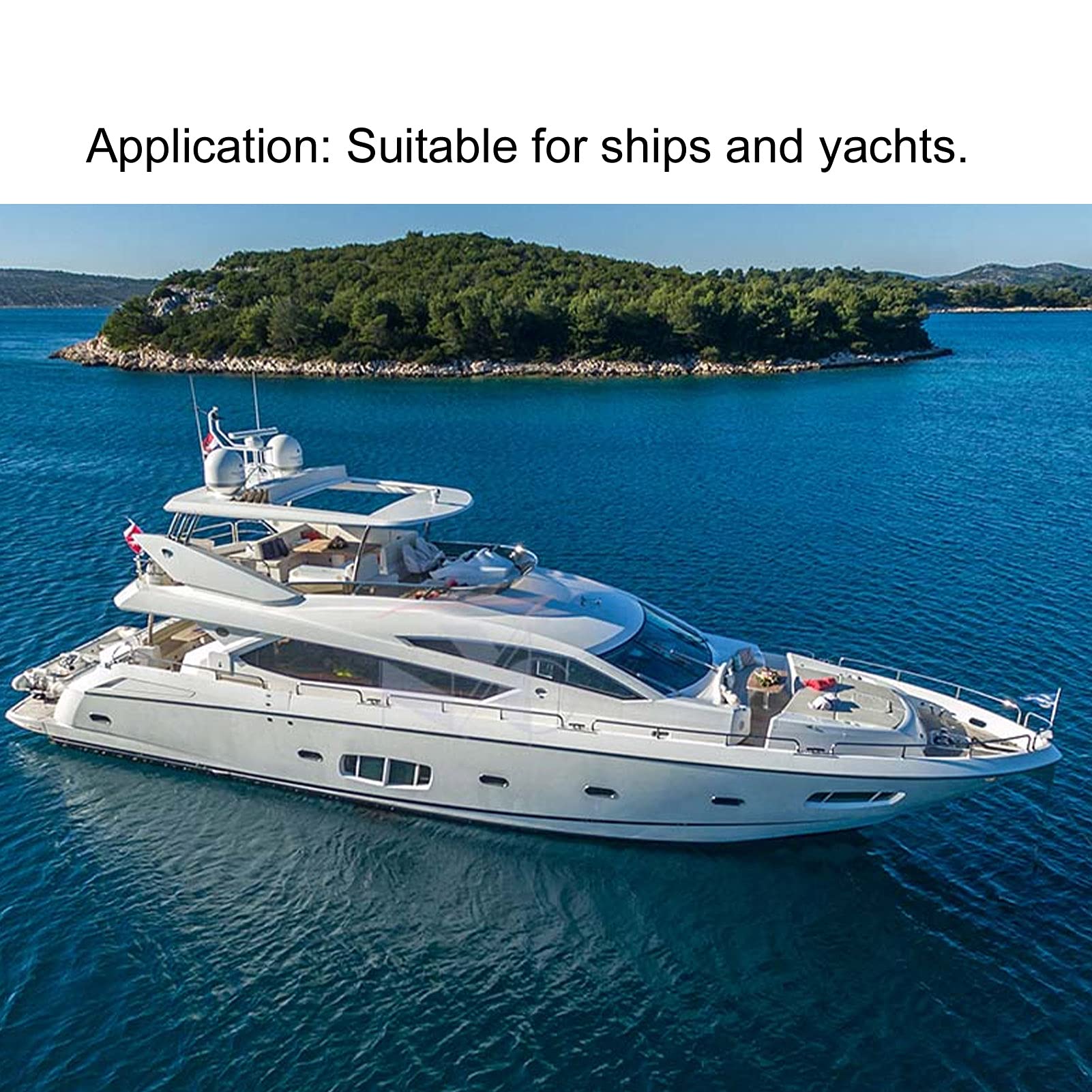 Passacavo Hawse in Acciaio Inossidabile Resistente Alla Corrosione per Accessori per Barche e Yacht Acciaio Inossidabile 316 Lucidato 6,0x3,2 Pollici