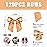 Rainbow Pana 120 Pack Gold Bows, Twist Tie Bows for Treat Bags 3 Gold Satin Ribbon Bows for Package Craft Gift Wrapping Decoration
