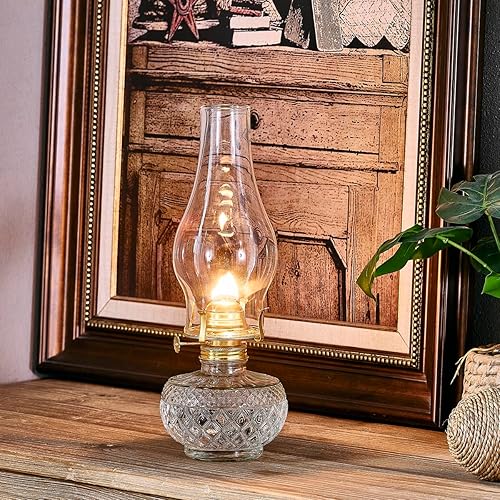 Miniatura 3 de Lámpara de aceite de repuesto para chimenea, ajuste de 3 pulgadas x 8.3 pulgadas de alto, globo de luz de vidrio transparente, cubierta de sombra de