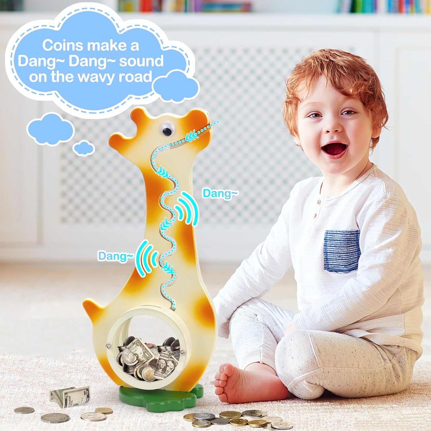 Wooden Giraffe Piggy Bank - Image 5
