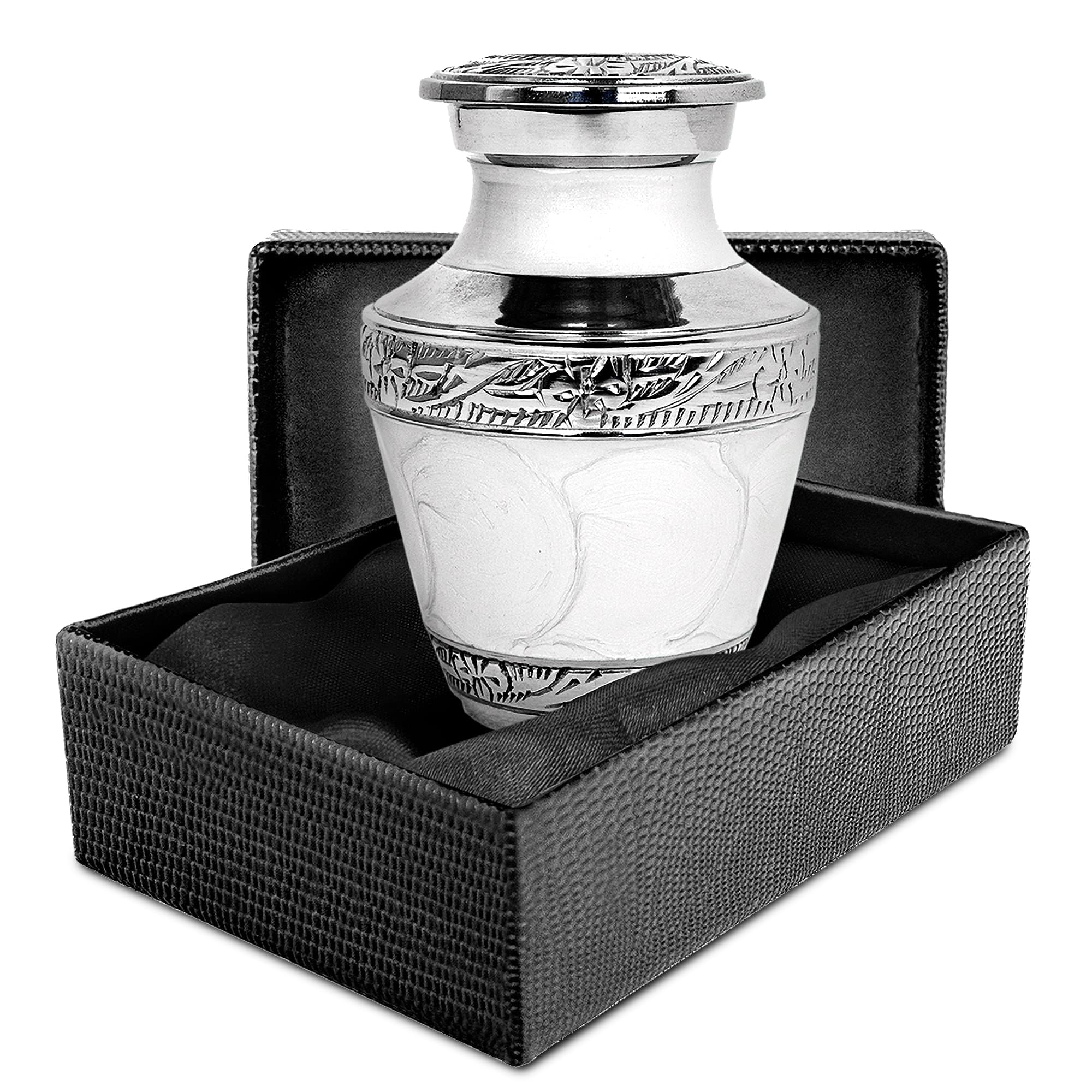 Everlasting Love blanco urnas para cenizas humanos, 1 Keepsake Urn, Blanco, 1