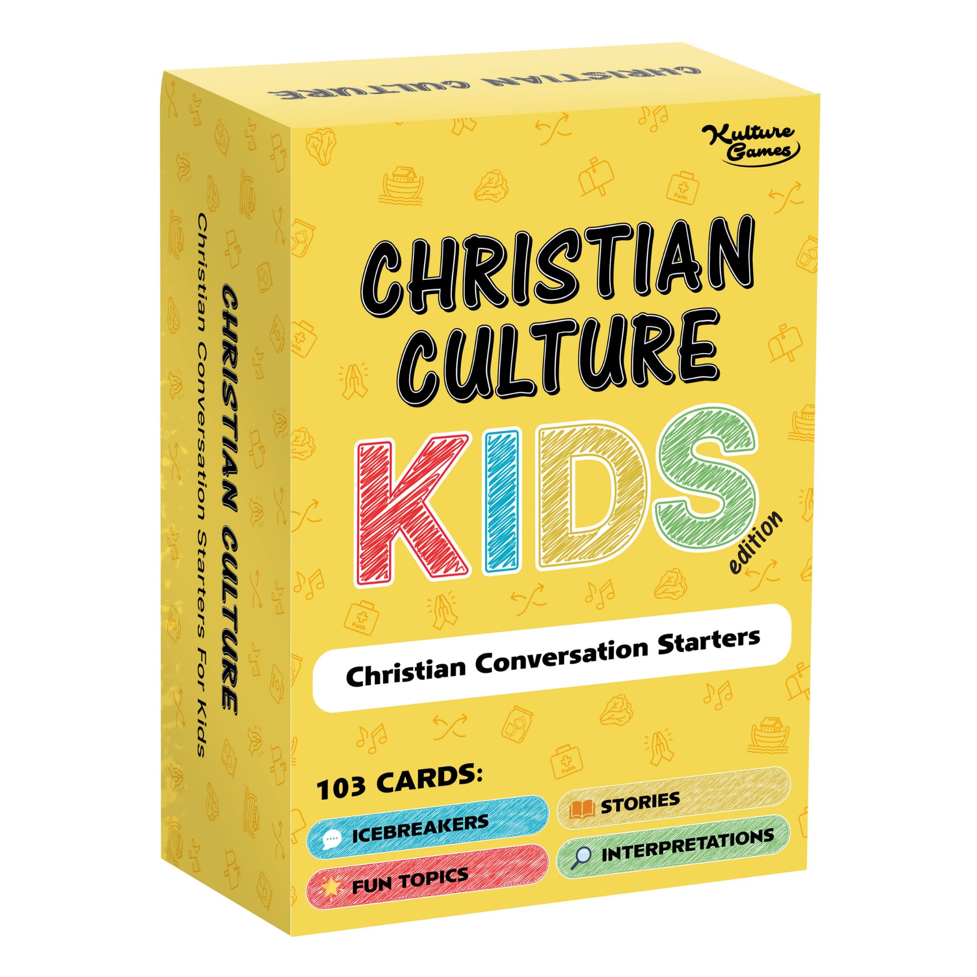 Kulture Games - Bible Conversation Cards for Kids - Christian Family Games - Faith Based Educational Card Games - Sunday School Christian - Gifts