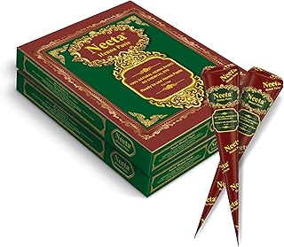 Neeta 24 Pack Ready to Use Henna Paste Hair Dye Cones Reddish Brown Colo...