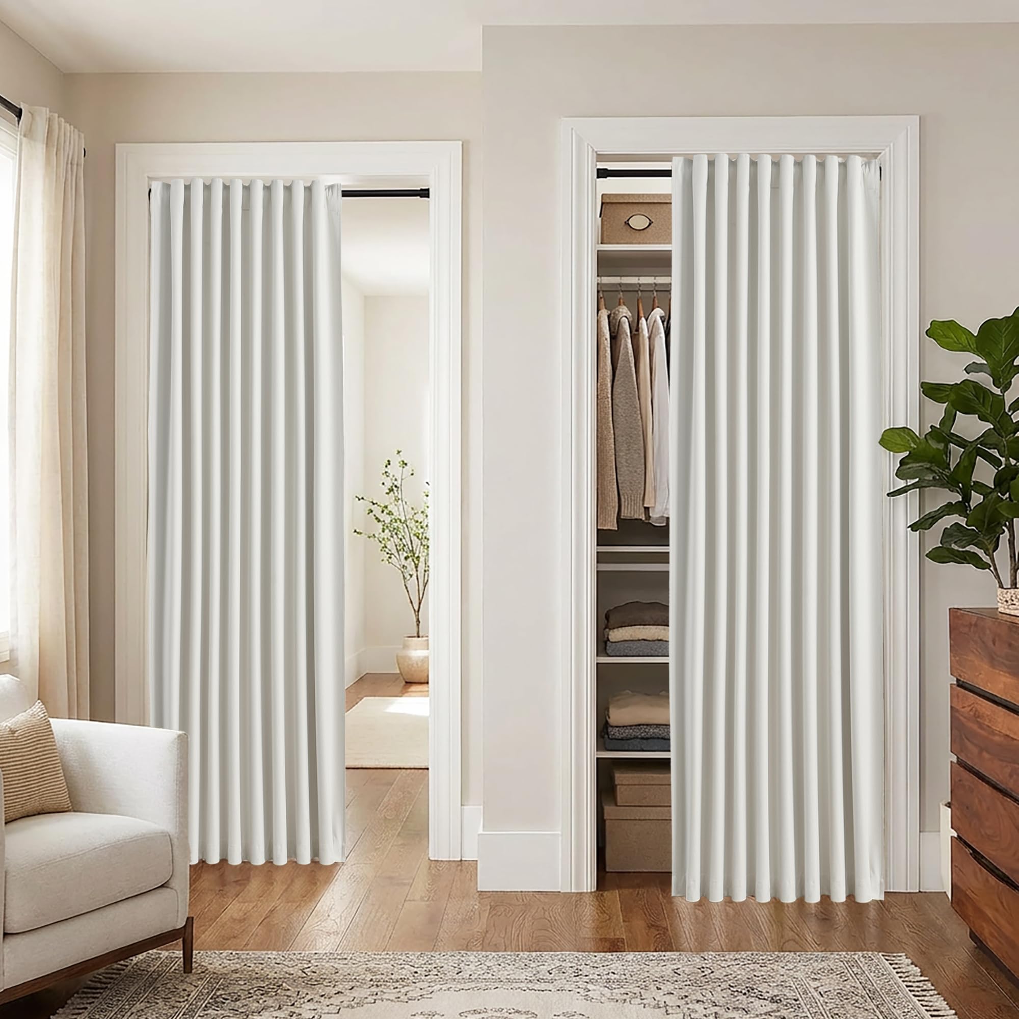 Amazon.com: Closet Curtain for Open Closet 78 Inch Long,Linen