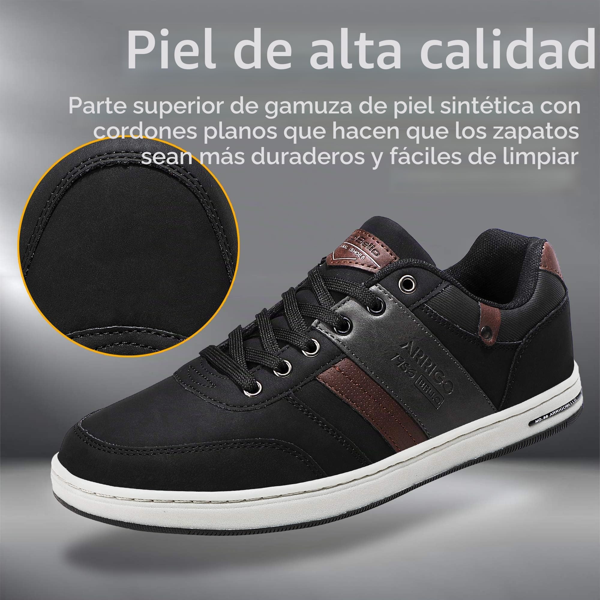 ARRIGO BELLO Zapatos Hombre Zapatillas para Vestir Casual Deportivas Confort PU Cuero Deporte Sneakers Talla 41-46