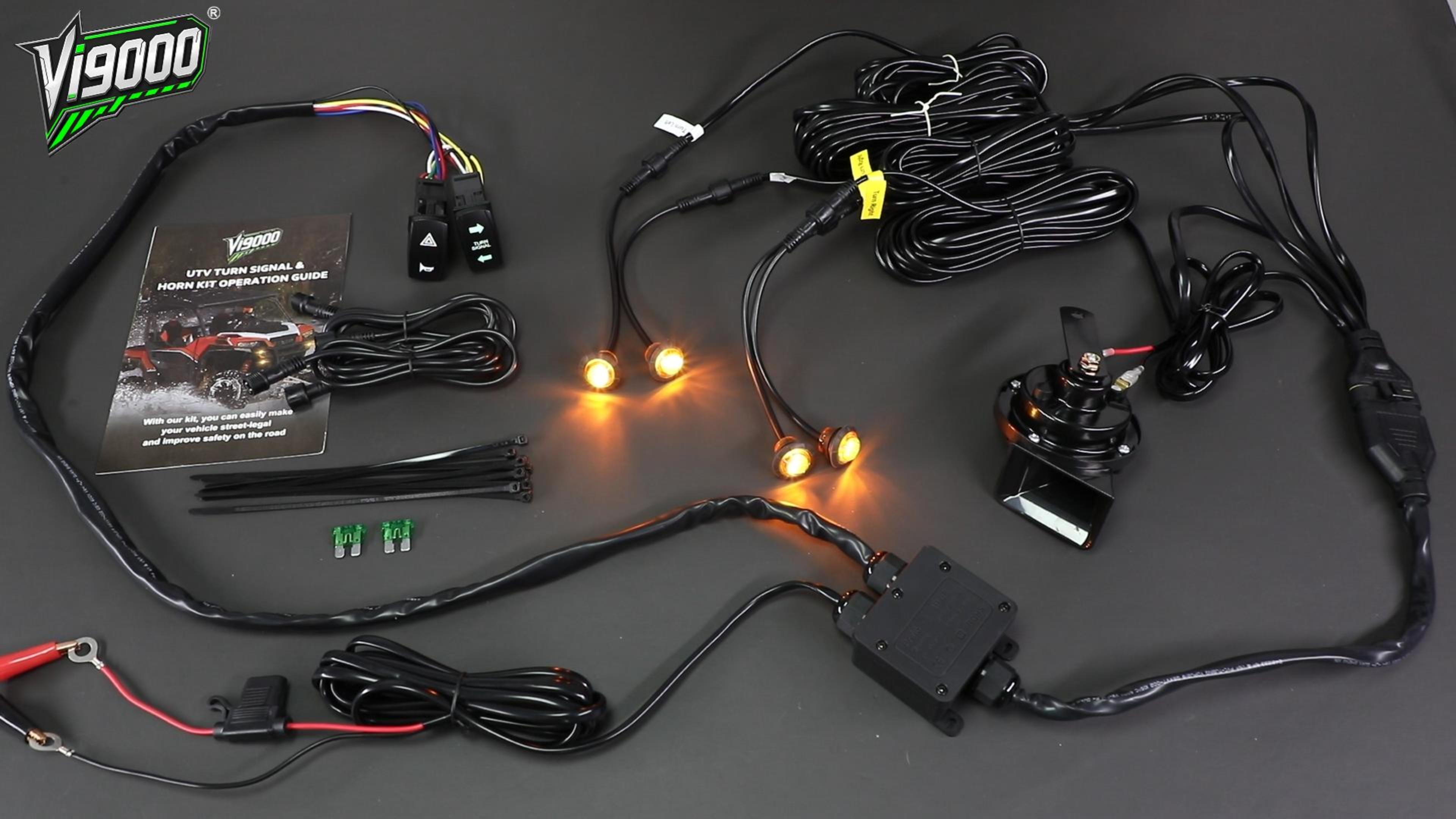 Amazon.com: VI9000 UTV Turn Signal Kit, Pre-Wired, Plug and Play