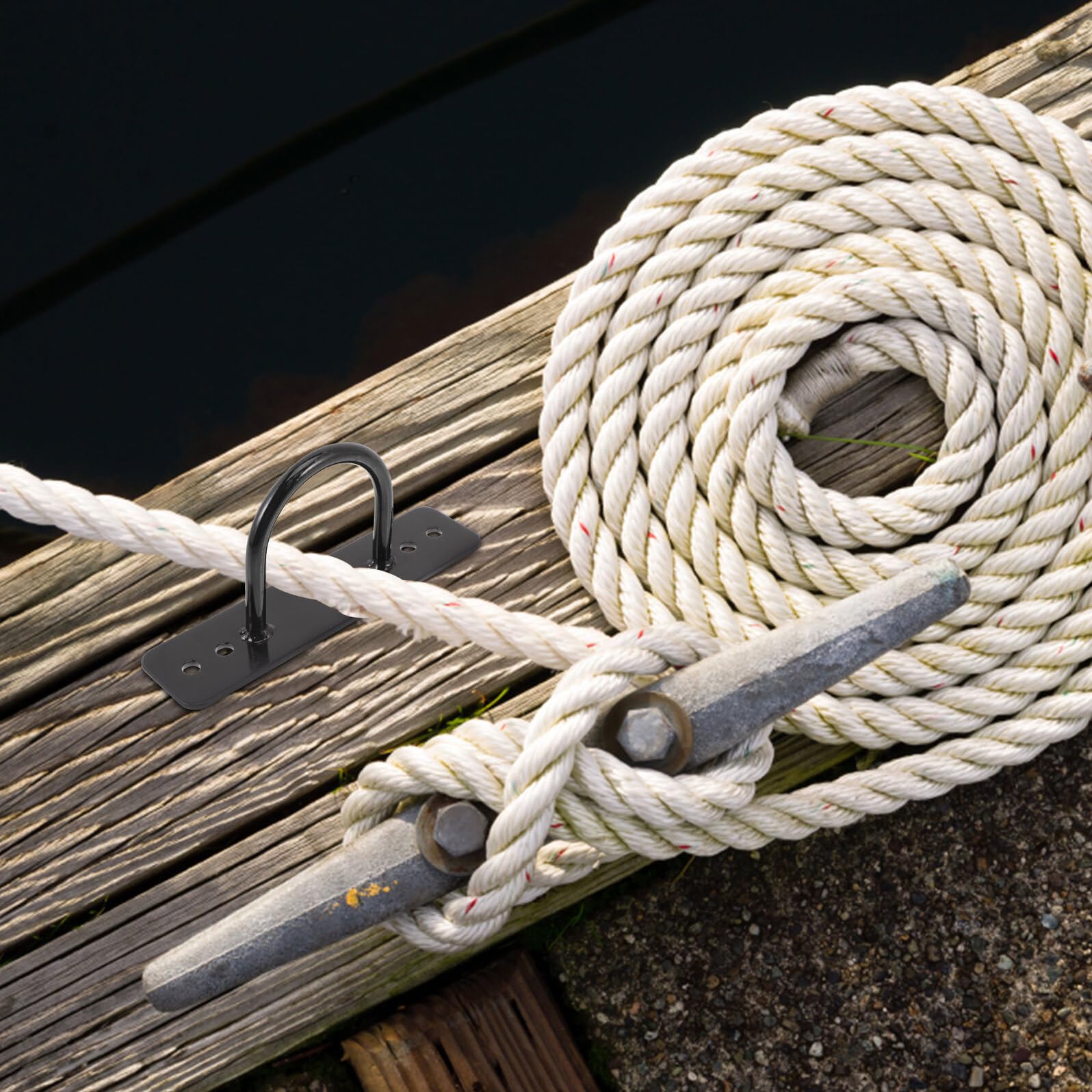 VICASKY 2 Stück Wandanker aus Rostfreiem Stahl für Battle Rope Befestigung Vielseitige Wandhalterung für Yoga Gymnastikseile Indoor Outdoor Fitnesstraining Einfache Montage für