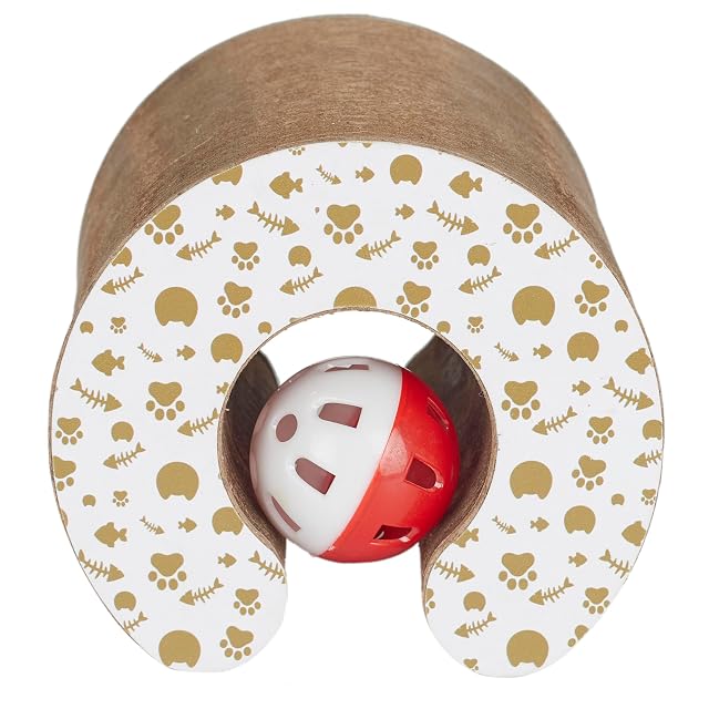 Foto 4 de 8 de THE CONCEPT FACTORY - AN5239, Juego Rascador para Gato, Accesorio 2 en 1 Ingenioso, Montaje Fácil y Rápido…