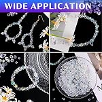 Crystal Glass Beads for Jewelry Making, Pack of 900 Clear Faceted Beads, 4/6/8 mm, Glitter Rondell Bead with Storage Box, for Jewelry Making DIY Crafts Suncatchers