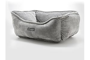 Nandog Pet Linen Bed, Light Gray