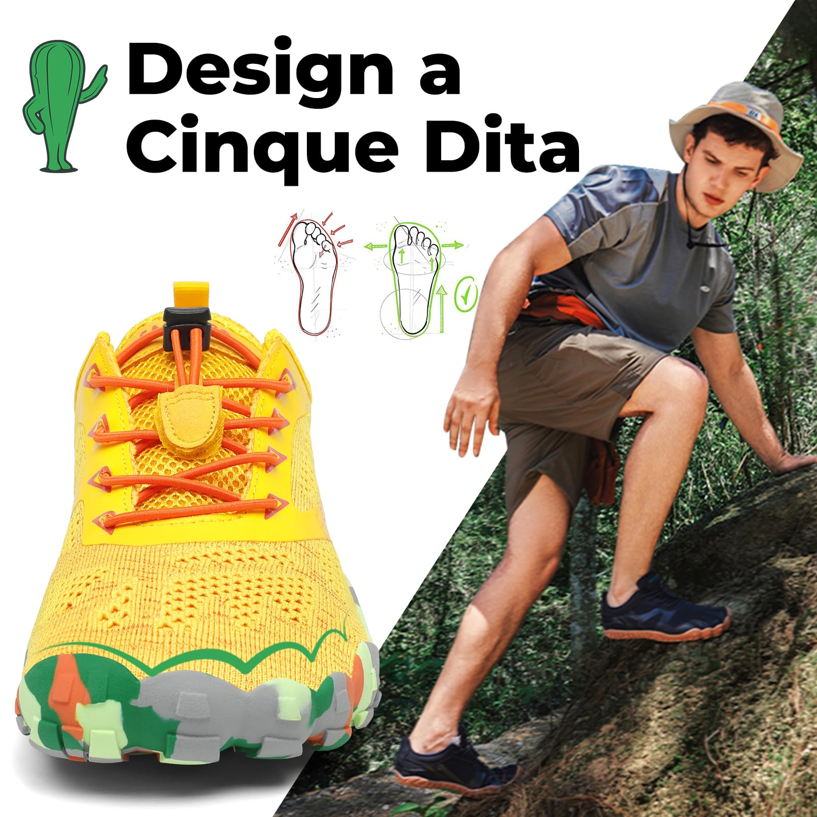 SAGUARO Scarpe Barefoot Shoes Minimaliste Scarpe da Trail Running Uomo Donna Gr.36-48