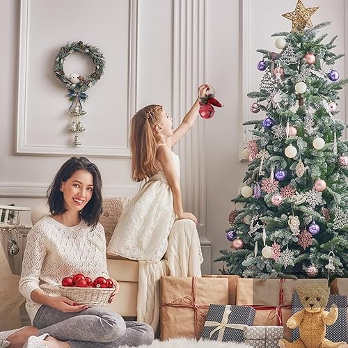 Miniatura 4 de Ciieeo Campanas de cascabel de Navidad para colgar en la puerta, campanas grandes para colgar en la puerta, con cono de pino, bayas y hierro,