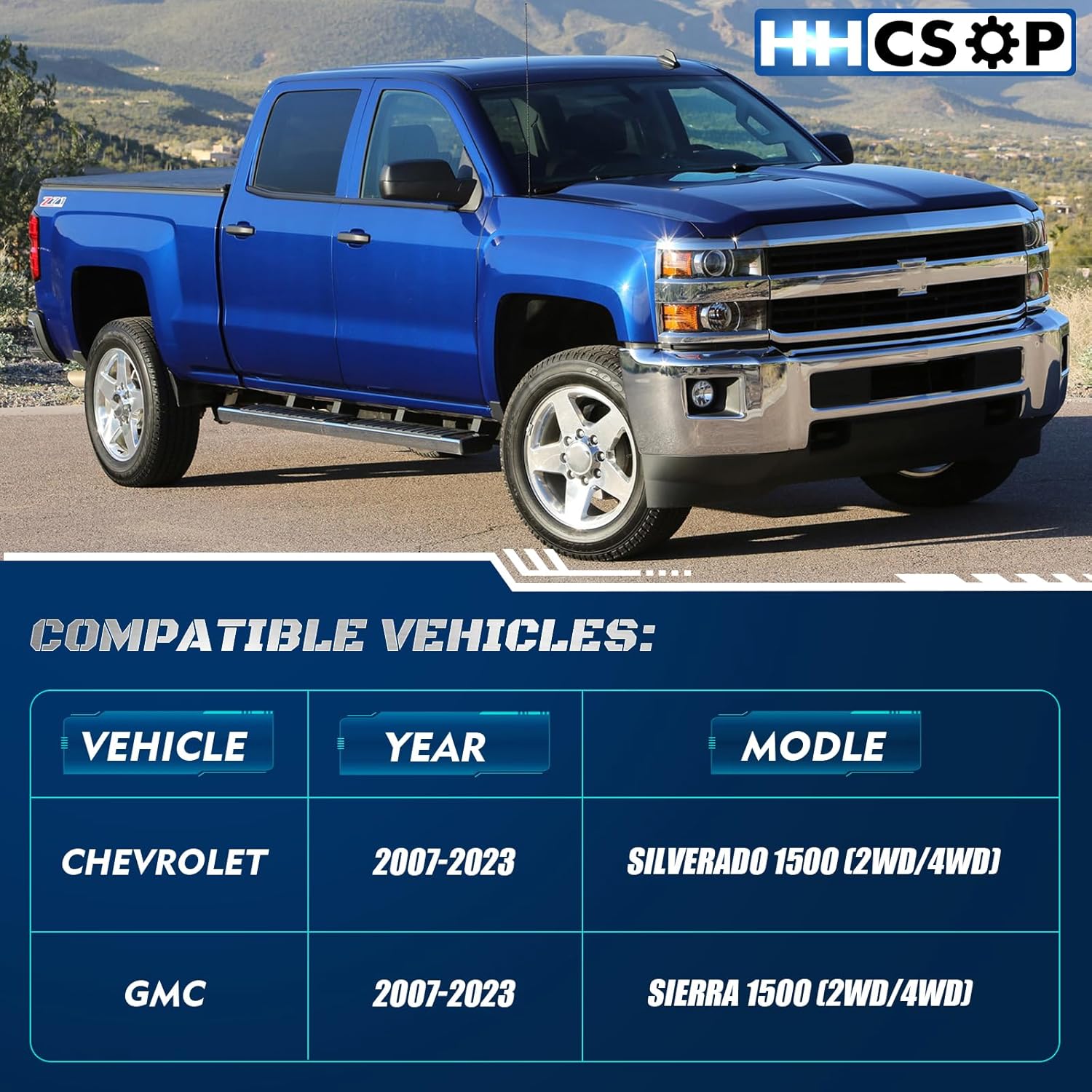 HHCSOP 3" Front Leveling Lift Kit for 2007-2023 Chevy Silverado 1500 GMC Sierra 1500 2WD 4WD, 3 inch Forged Strut Spacer Leveling Kit