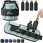 Sportneer Adjustable Ankle Weights for Women and Men1 Pair 1 2 3 4 6 7 8 10 lbs Upgraded Easily Adjustable Leg Weight, Weighted Wrist Weight Strap for Gym, Fitness, Workout, Walking, Dancing (Black, 5 lbs x 2)