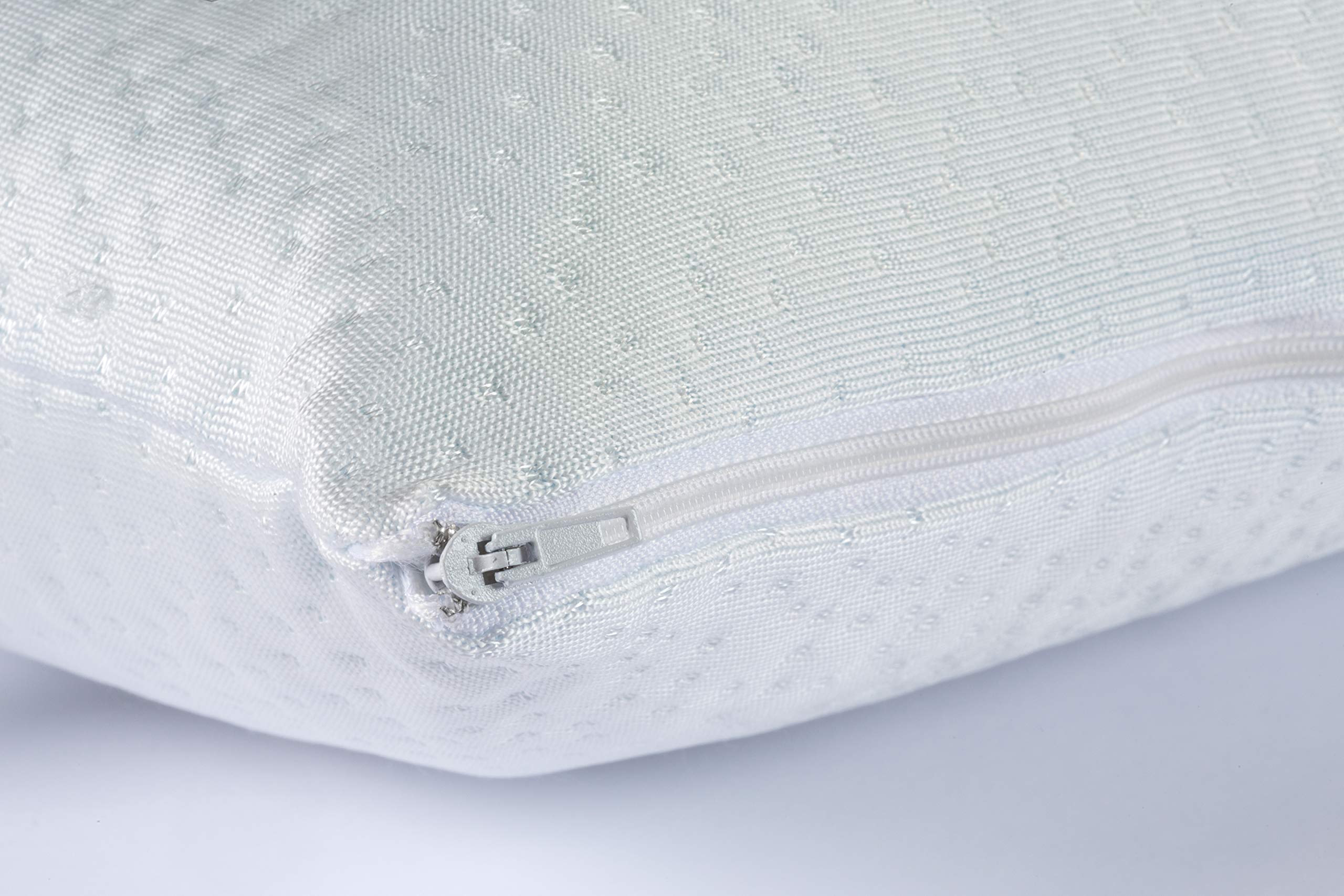 V.I.P. VERY IMPORTANT PILLOW - Cuscino VIP, Effetto Fresco, 42x72, Bianco 100% Viscolattice, Made in Italy, Federa 70% Poliestere, 30% Freeze, C.856090