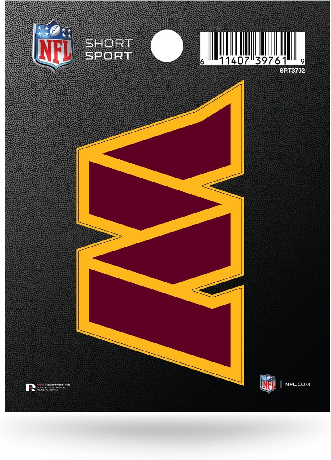 NFL Rico Industries Washington Commanders Short Sport Decal 3.75" x 4.75" Die Cut Team Logo Short Sport Decal