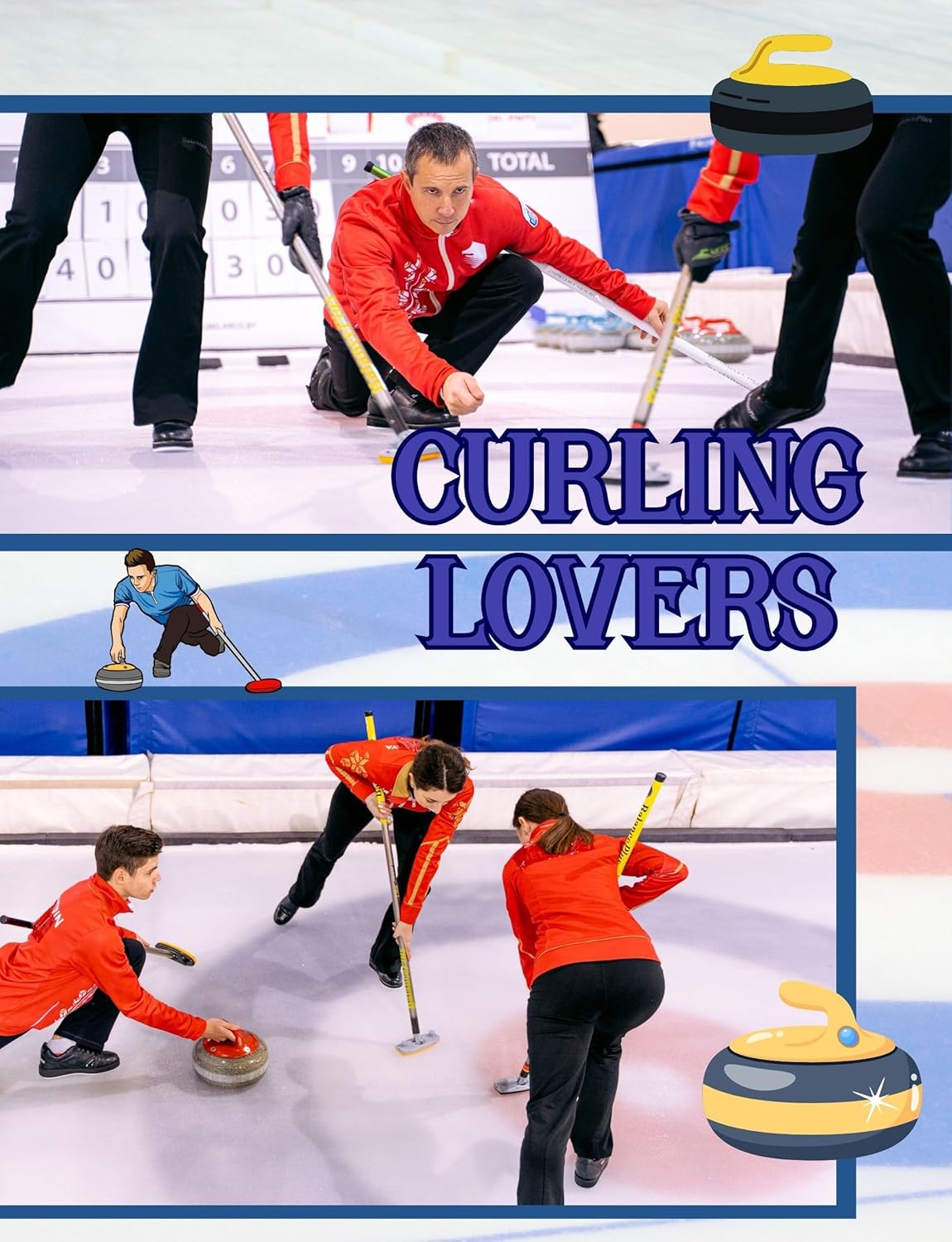 Curling Gifts Blanket for Women Men, Flannel Blanket Throws (50"x 65") as Christmas, Birthday Gift for Curling Players - Blue