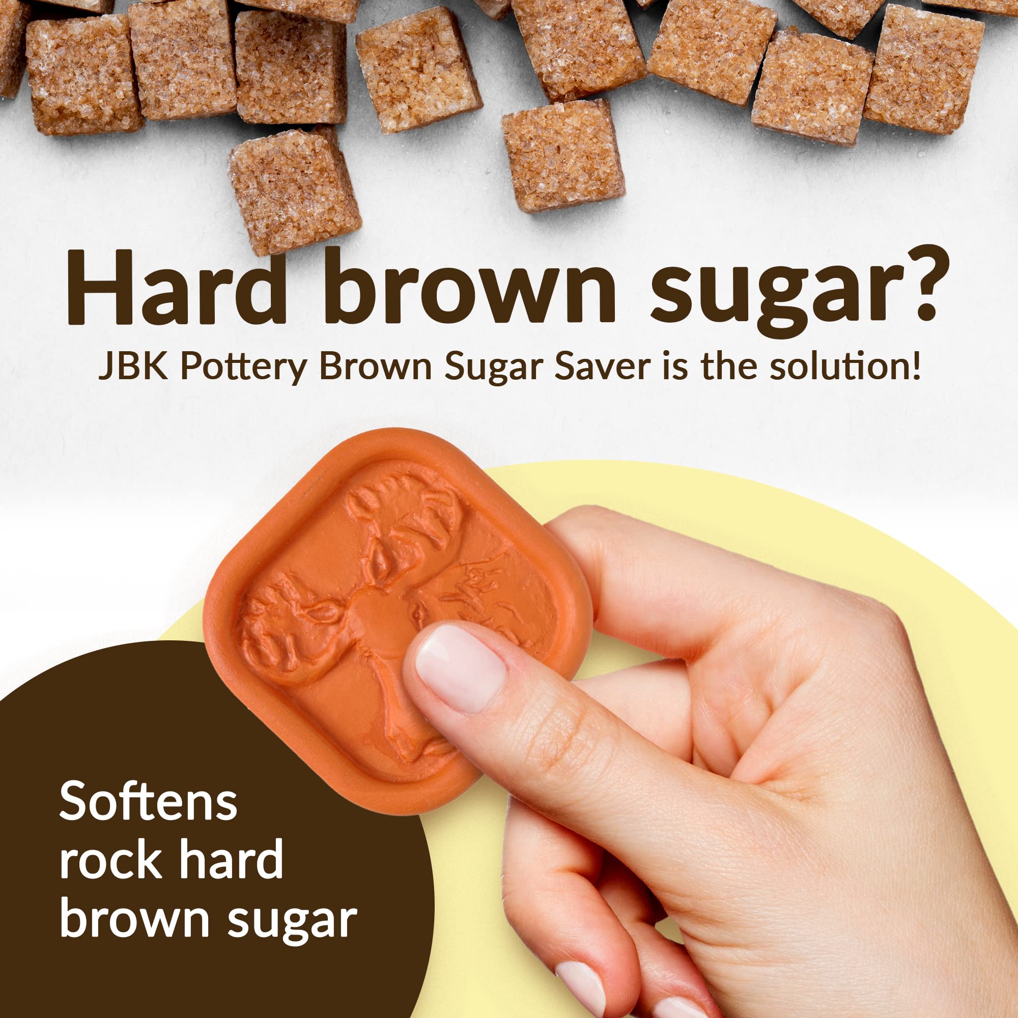 Terra Cotta Brown Sugar Saver, Lebensmittelechter Zuckerkonservierer für Langzeitgebrauch, brauner Zuckerweichmacher für Kekse, Trockenfrüchte & Marshmallows, Elch-Design JBK Pottery