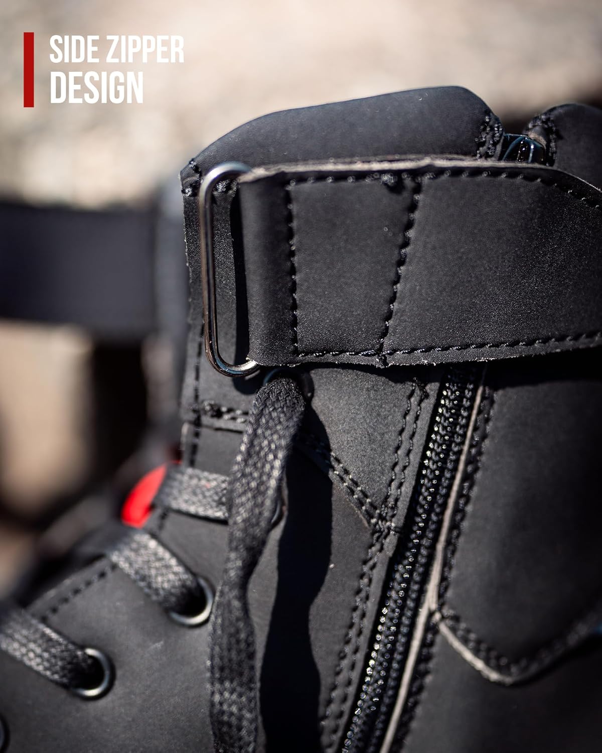 Motorcycle Shoes Men CE Certified Protective Riding Boots with Anti-Slip Sole Side Zipper Road Street Motocross - Image 7