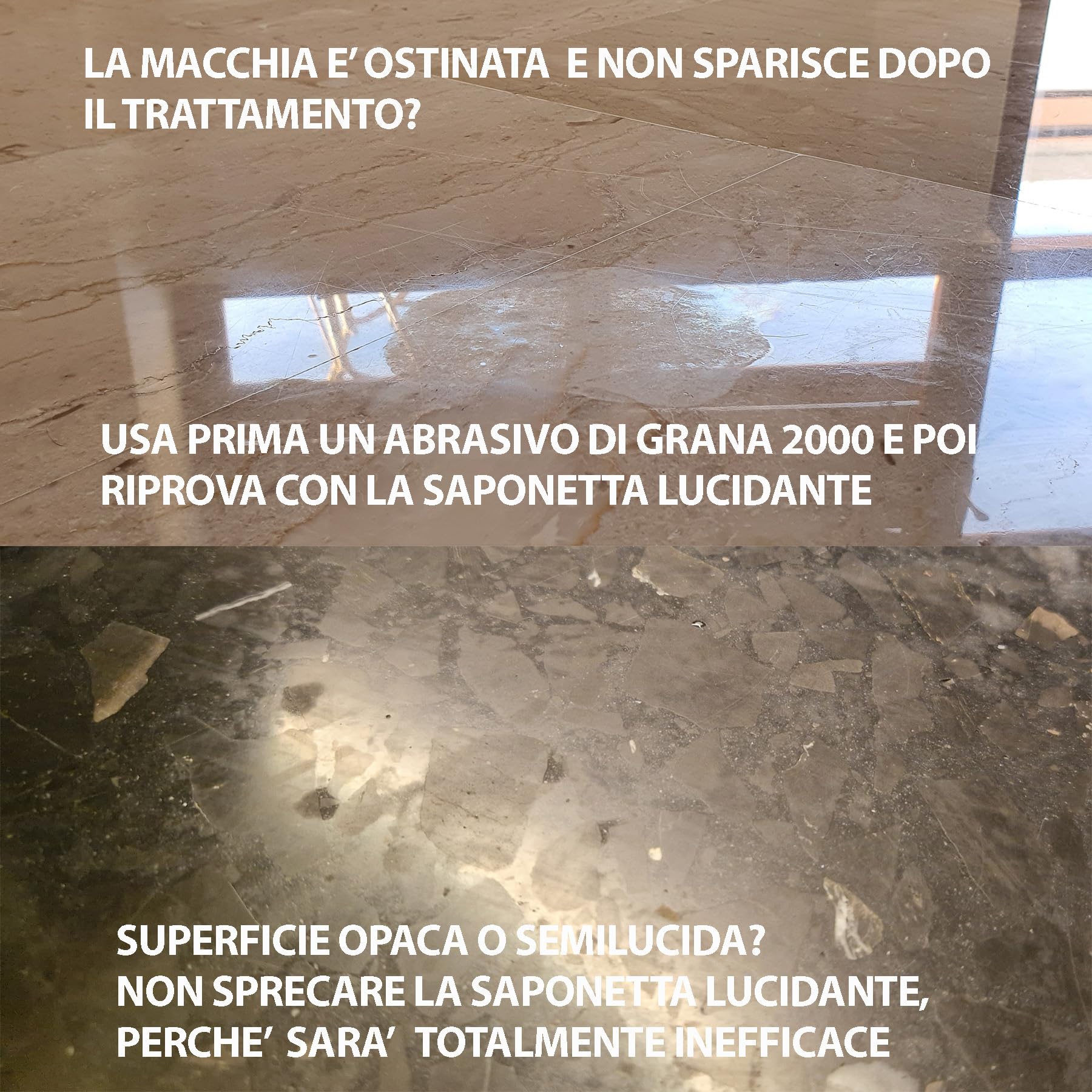 BMC Marblle Polishing Brick per marmo e pietre calcaree, lucidante chimico solido a lento consumo, da usare a mano in sostituzione della polvere lucidante classica