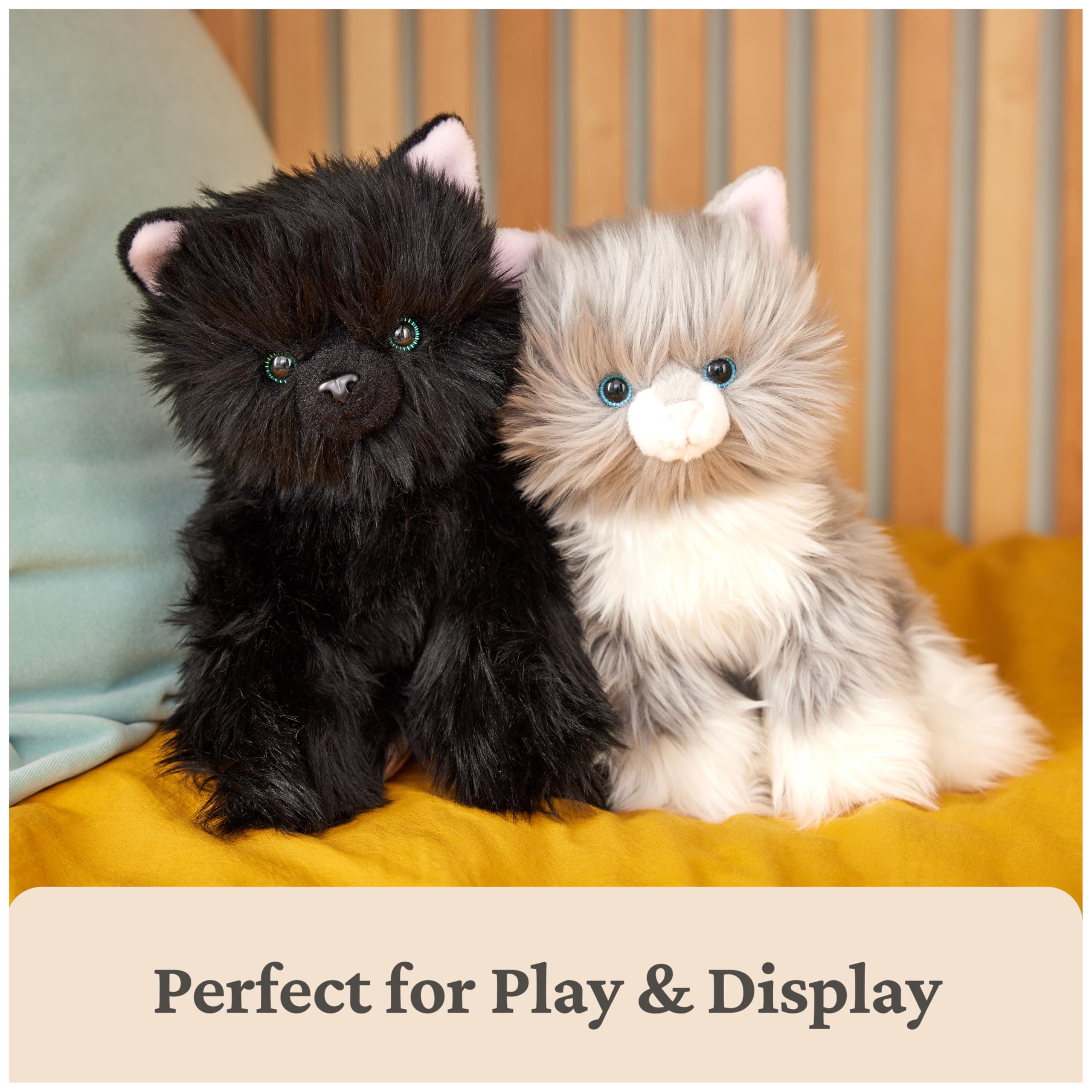 NANQUAN GUND Camilla Kitten Plush, Premium Cat Stuffed Animal for Ages 1 And Up, Gray/White, 9"