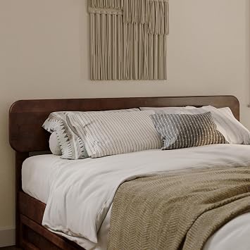 AFI, Florence Queen Solid Wood Headboard, Walnut