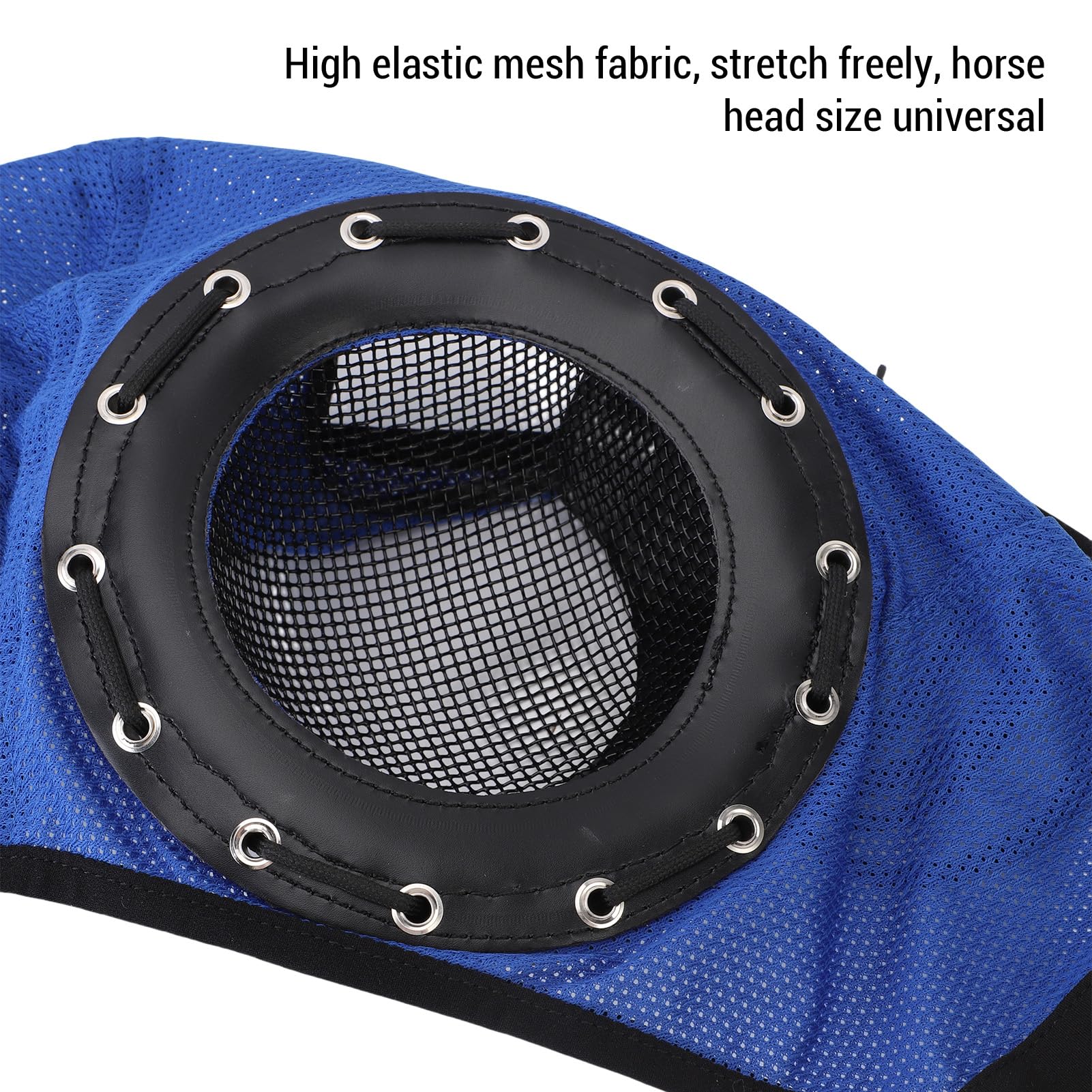 Fockety Maschera di Protezione per gli Occhi del Cavallo, Maschera Antimosche per Cavalli Che Scuotono la Testa, Graffi, Occhiali da Corsa per Cavalli Rete Protettiva Antivento e