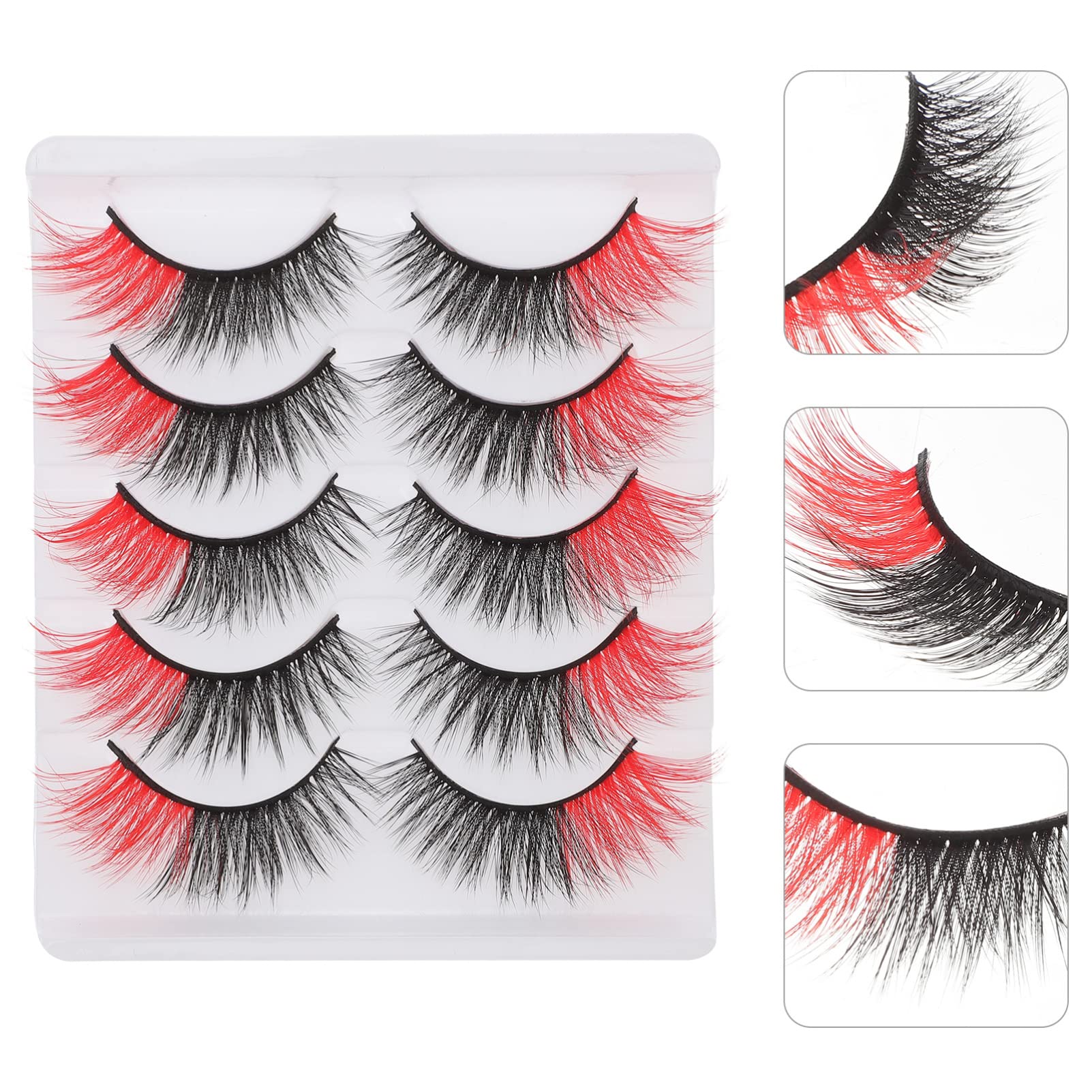 LALAFINA 20paia Ciglia Finte Naturali Con Scatola Estensioni Di Ciglia Riutilizzabili Per Look Intenso e Volume Aggiunto Per Uso Semipermanente