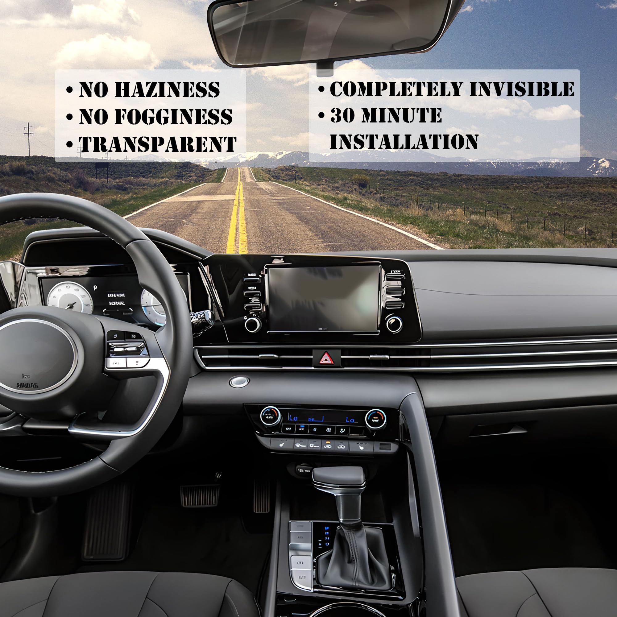 BOGAR TECH DESIGNS Front Windshield Protection Film Automotive Car Precut Scratch Resistant Ultra Clear Kit Cover Car Accessories — view 4