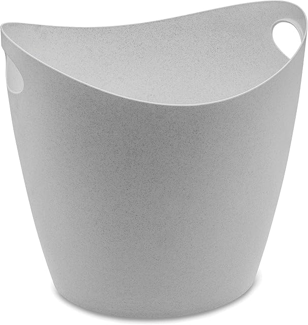 Koziol Tub BOTTICHELLI XL is Suitable for Both Indoors and Out: Inside for Clothes, Toys, Linen, or Shoes and in The Garden for Leaves, Weeds and Flowers, Organic Grey