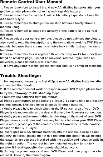 Vista 4 de RMT-D197A - Control remoto de reemplazo para reproductor de DVD Sony DVP-SR510H DVP-SR210P DVP-SR510 DVP-SR210 DVP-SR201P DVP-SR405P RMTD197A