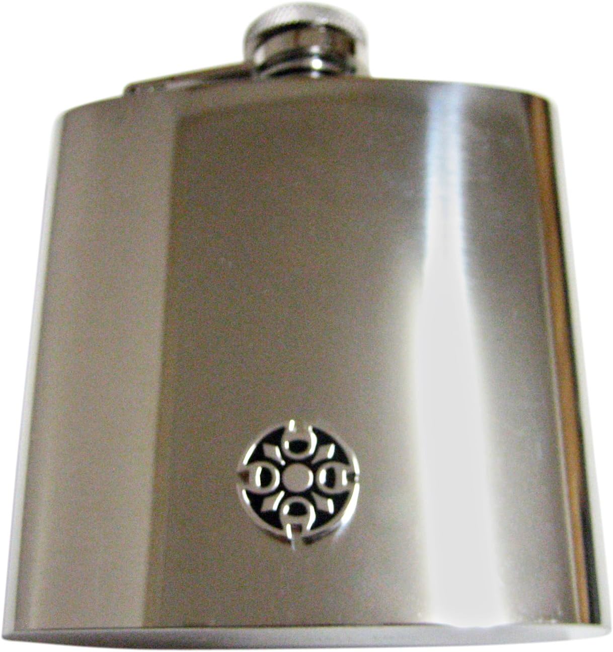 Round Celtic Design 6 Oz. Stainless Steel Flask