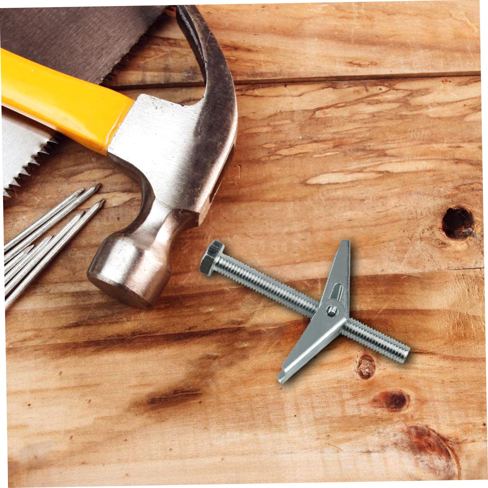 KICHOUSE Spring Toggle Bolt Anchors for Heavy Items 12pcs Drywall Anchors Wing Nut Easy Install