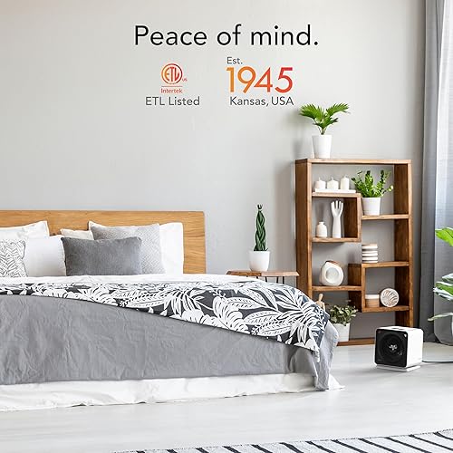 Miniatura 7 de Vornado Velocity CUBE 5S - Calentador de espacio para toda la habitación con base giratoria, uso en interiores, circulación de calor vórtice,