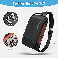 Vista 3 de KINGSONS Bolso cruzado para hombres y mujeres, pequeño, cruzado, casual, de viaje, pequeño, deportivo, senderismo, ciclismo, día (azul claro)