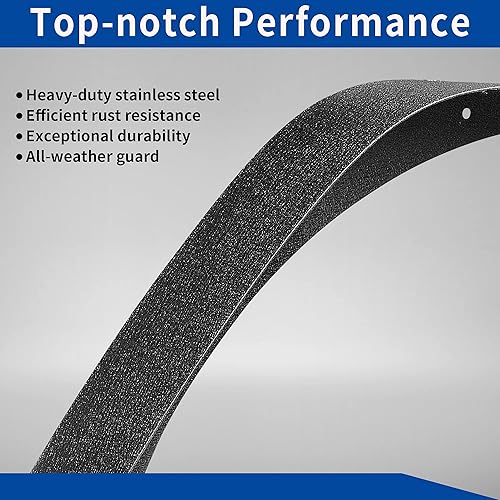 Miniatura 5 de YITAMOTOR Guardabarros delanteros y traseros planos compatibles con Jeep Wrangler TJ 1997-2006, juego de 4 guardabarros de rueda de acero todoterreno