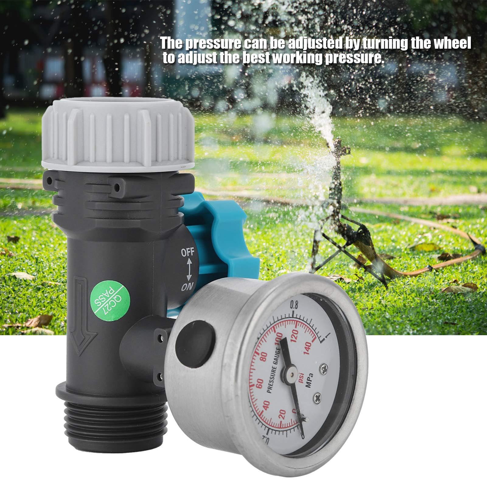Régulateur de pression d'eau pour la maison – Manomètre réglable – Régulateur de pression d'eau convivial pour tuyau d'arrosage et usage domestique