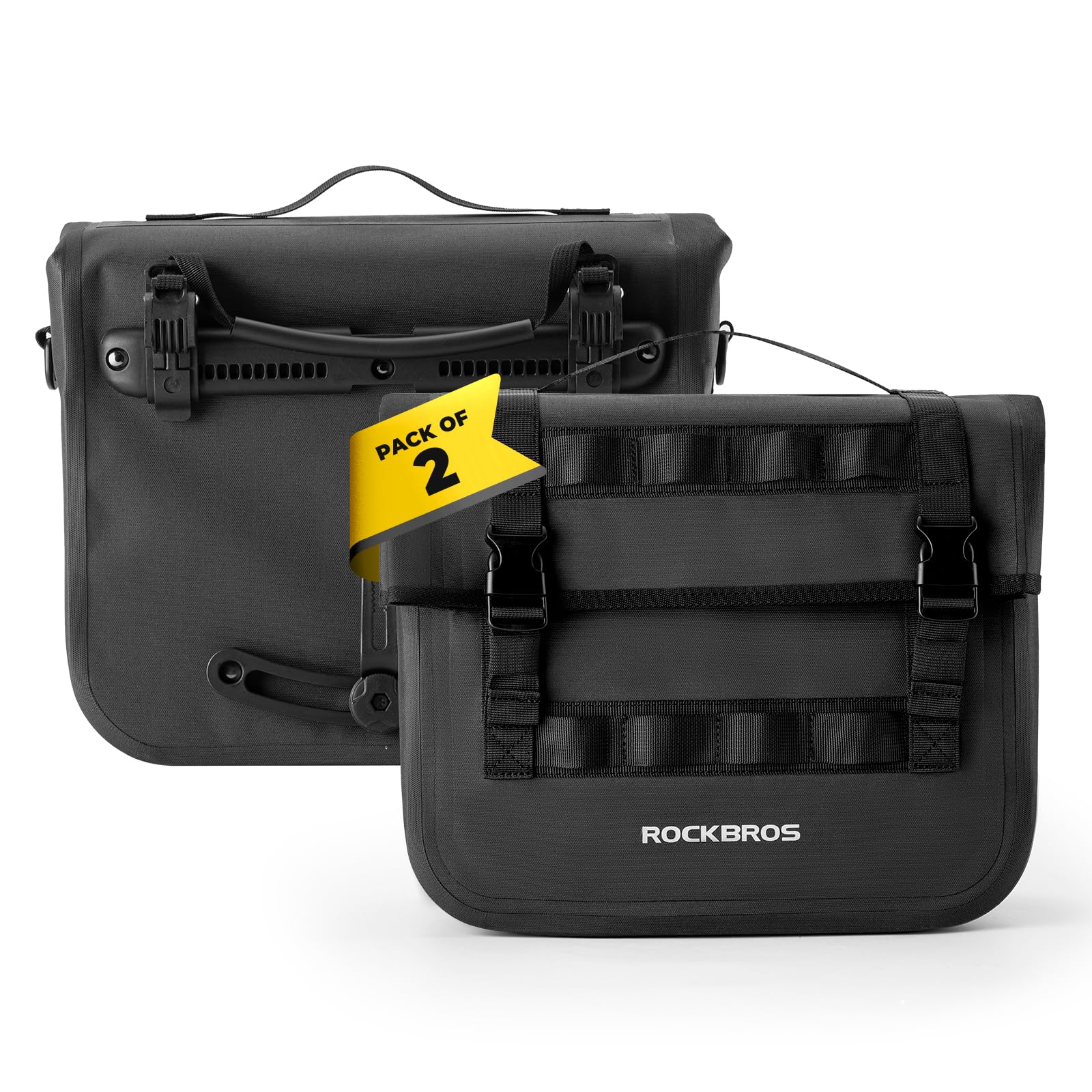 ROCKBROS wasserdichte Fahrrad Gepäckträgertasche mit Schultergurt | Fahrradtasche, Hinterradtasche, Reisetasche, für Gepäckträger Radfahren, 15 L