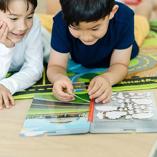 Miniatura 2 de Melissa & Doug Calcomanías hinchadas reciclables de la Patrulla Canina, libro de calcomanías de camiones grandes, libro de actividades de viaje,