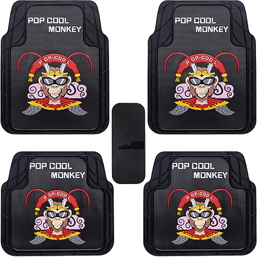 Tapete universal de látex para automóvil, para todo tipo de clima, fácil de limpiar, impermeable y antideslizante, cortable, no afecta al acelerador