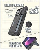 Vista 3 de Smartish - Bi The Way - Funda tipo cartera para iPhone 14 Pro - Wallet Slayer Vol 2 [delgado + soporte protector] Tarjetero - Compatible con iPhone