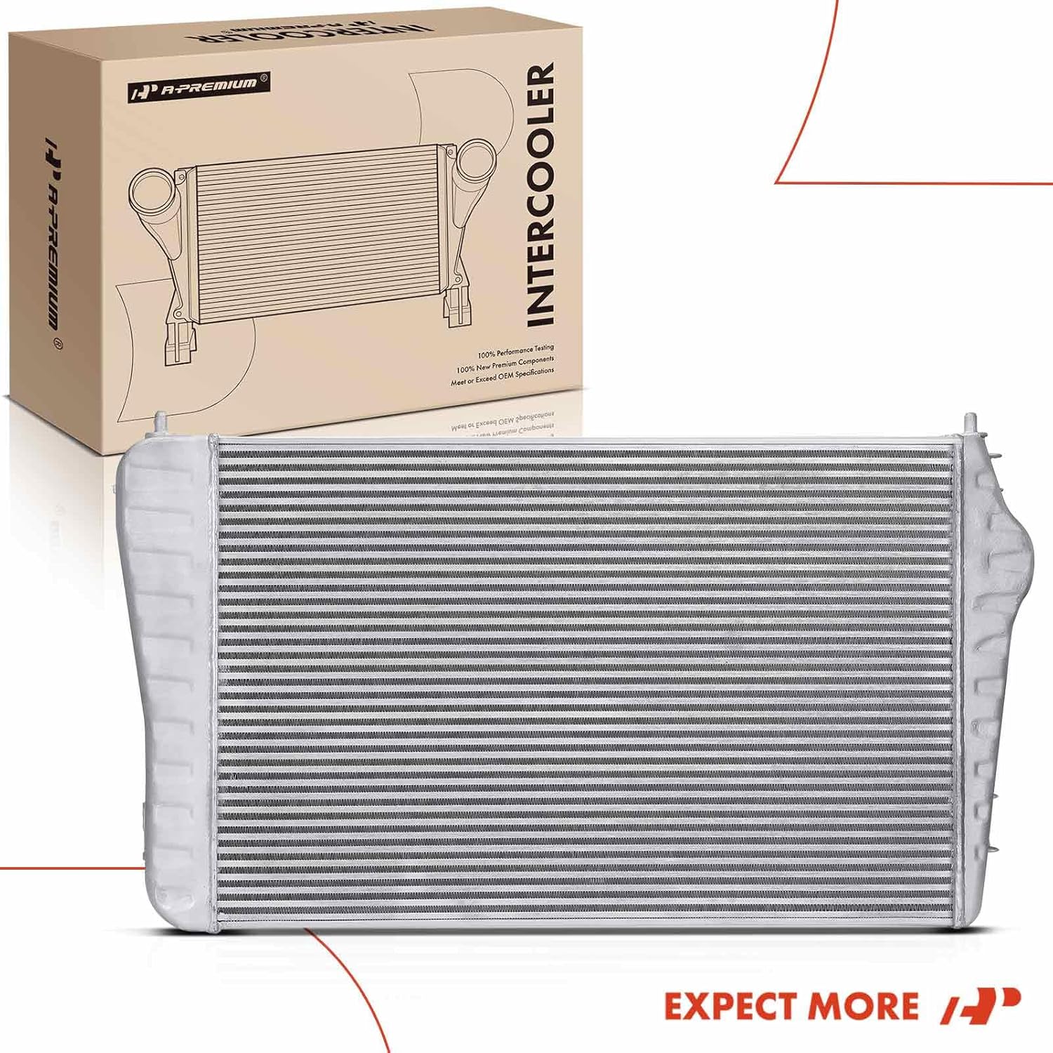 A-Premium Turbocharger Intercooler Compatible with Chevrolet 6.6L Silverado 2500/3500 HD & GMC Sierra 2500/3500 HD, 2017-2019, Charge Air Cooler