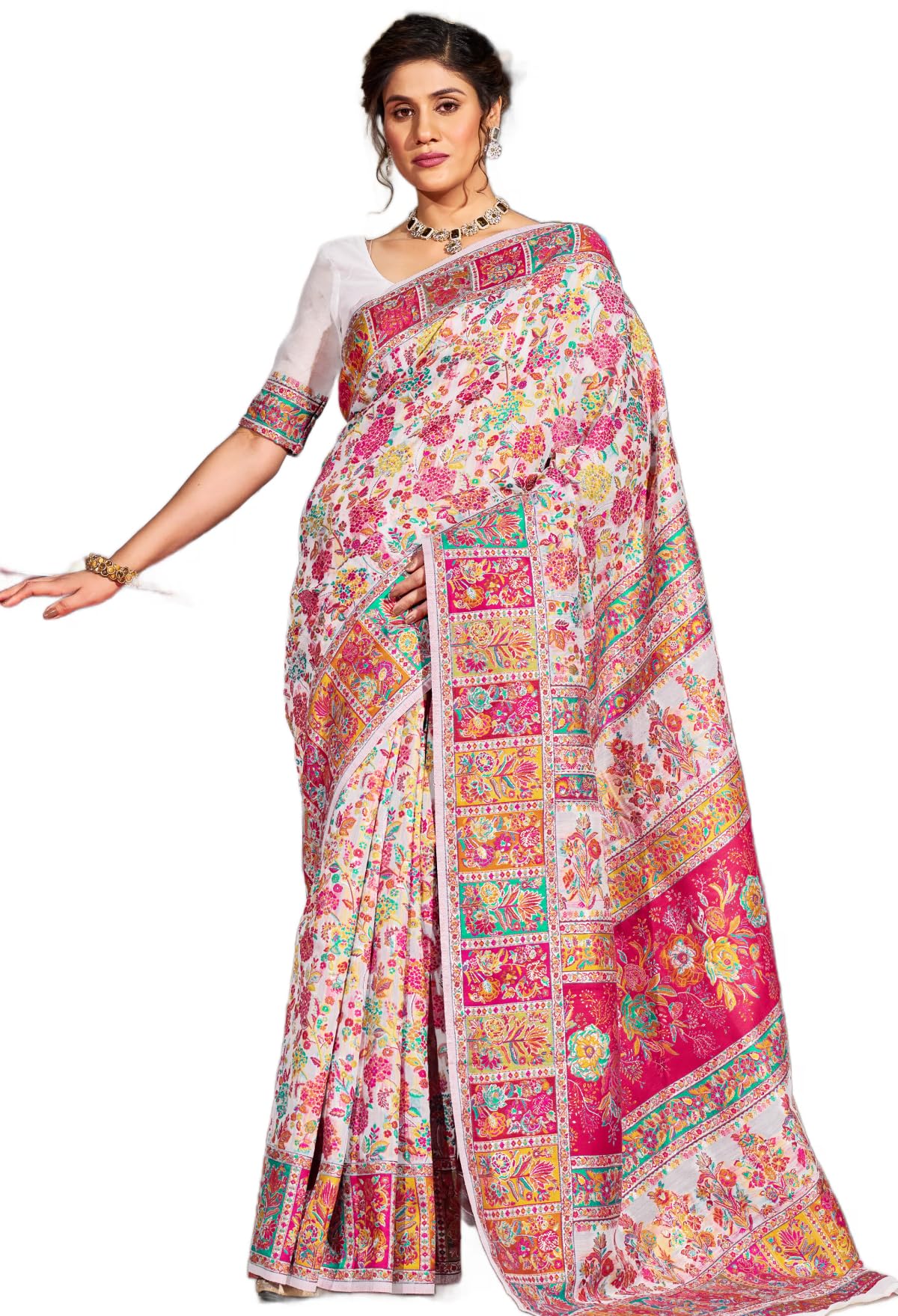 SWORNOFWomen's kanjivaram banarasi silk saree for Patola festival Wedding silk with rich pallu Design sarees for women with blouse piece