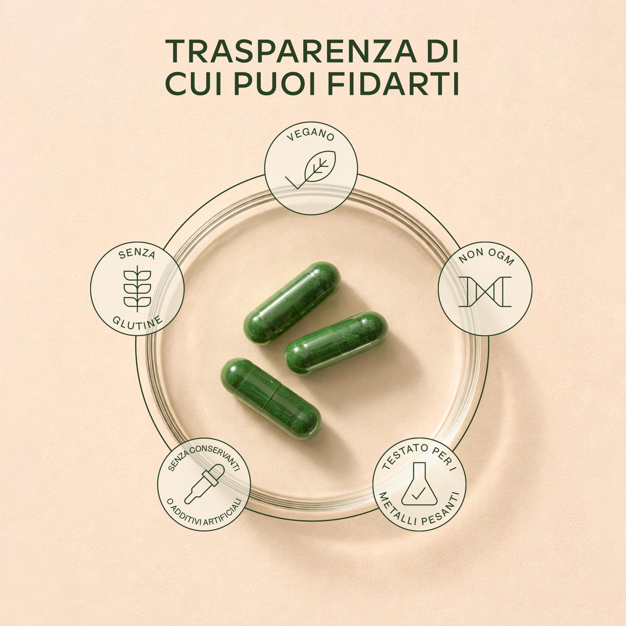 Spirulina & Chlorella Bio [1800 mg] AAVALABS - Alga Spirulina Bio Compresse - Clorella e Spirulina Polvere da Alghe Naturali di Alta Qualità con Fitonutrienti - Ideale per Frullati - 200 Capsule Vegan