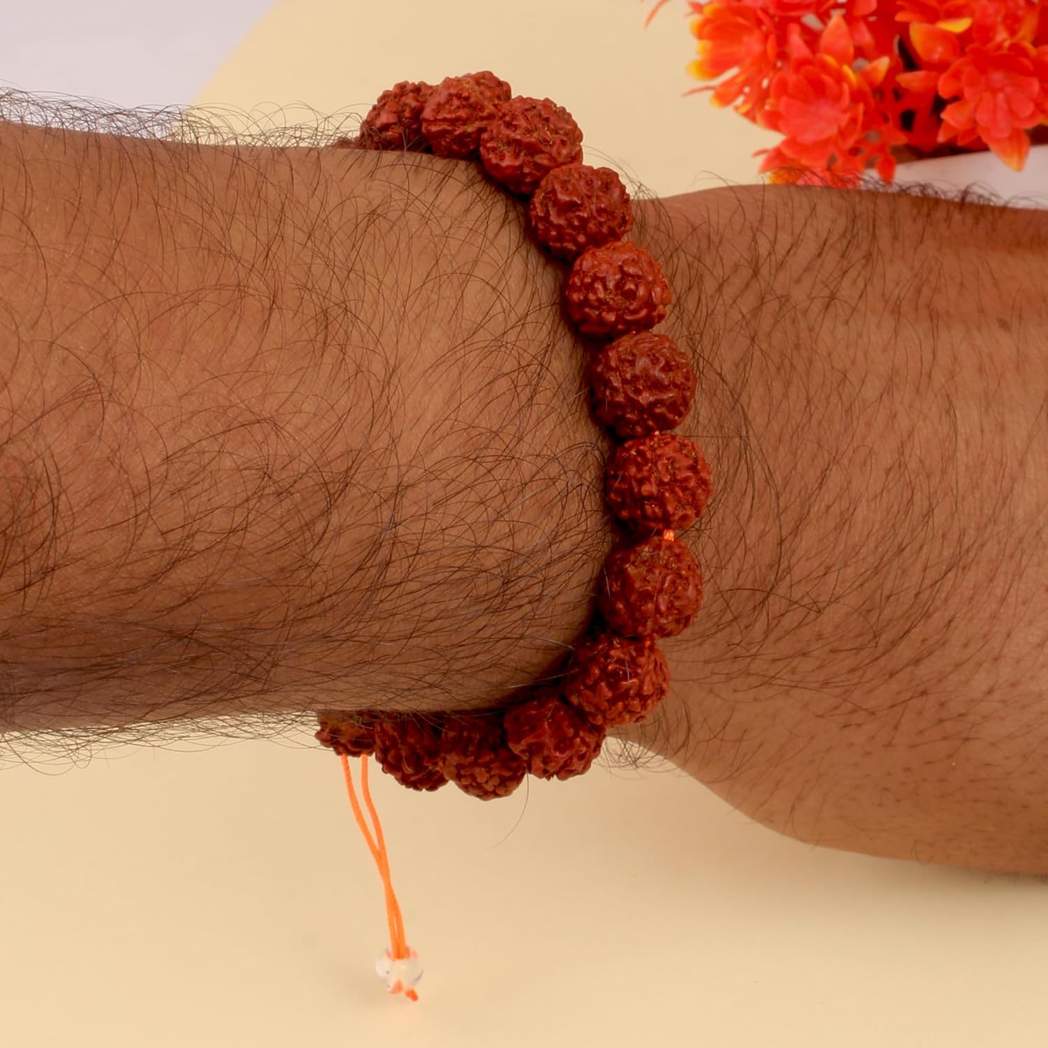 Rudra Empire Rudraksha Natural Gemstone Yoga Meditation Beaded Bracelets for Men Women Stretch Bracelets for Christmas Valentine's Day Gift - Image 4