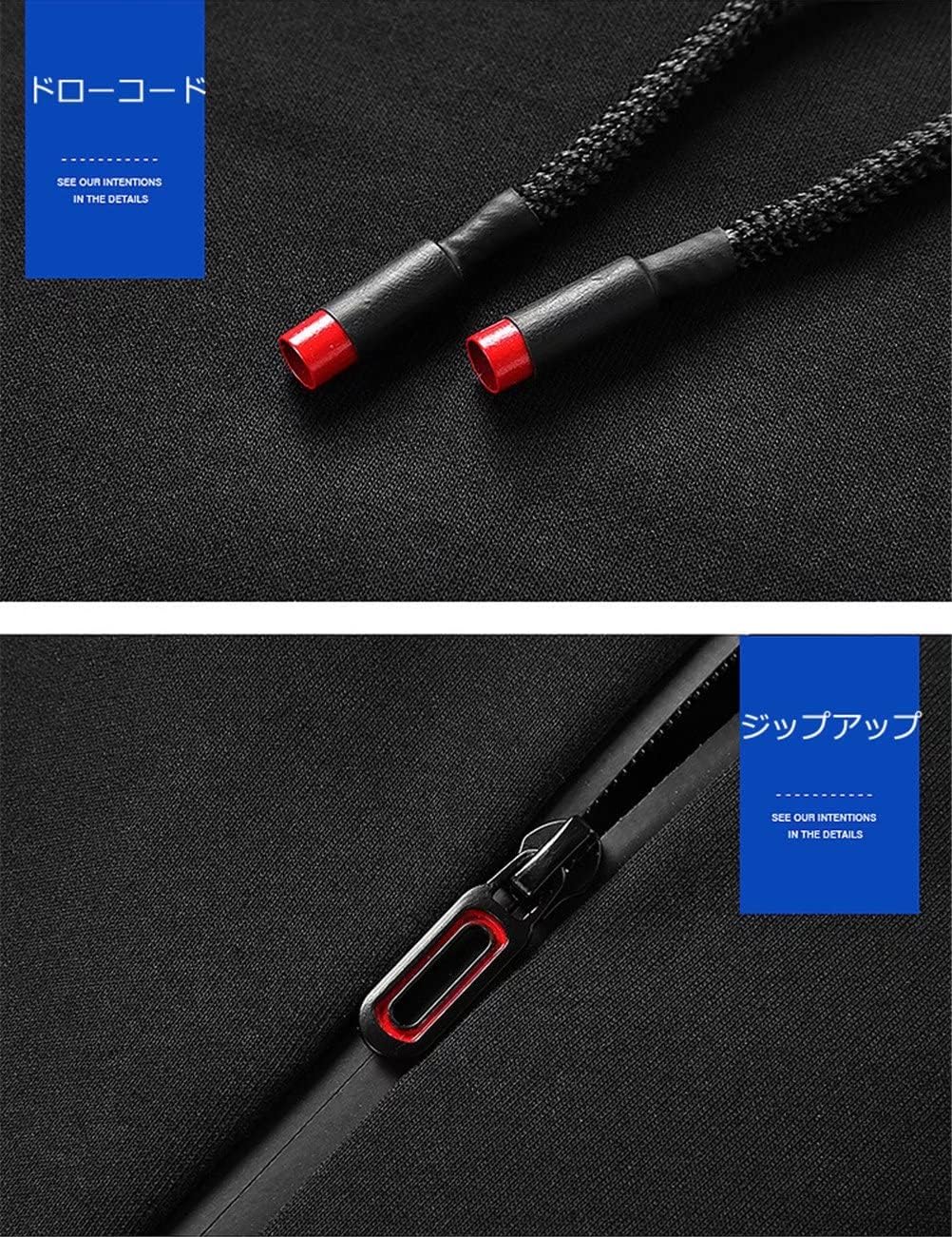 [Tenflow] パーカー メンズ スウェット ジャージ ジップアップパーカー トレーナー 大きいサイズ 8XLまで フード付き