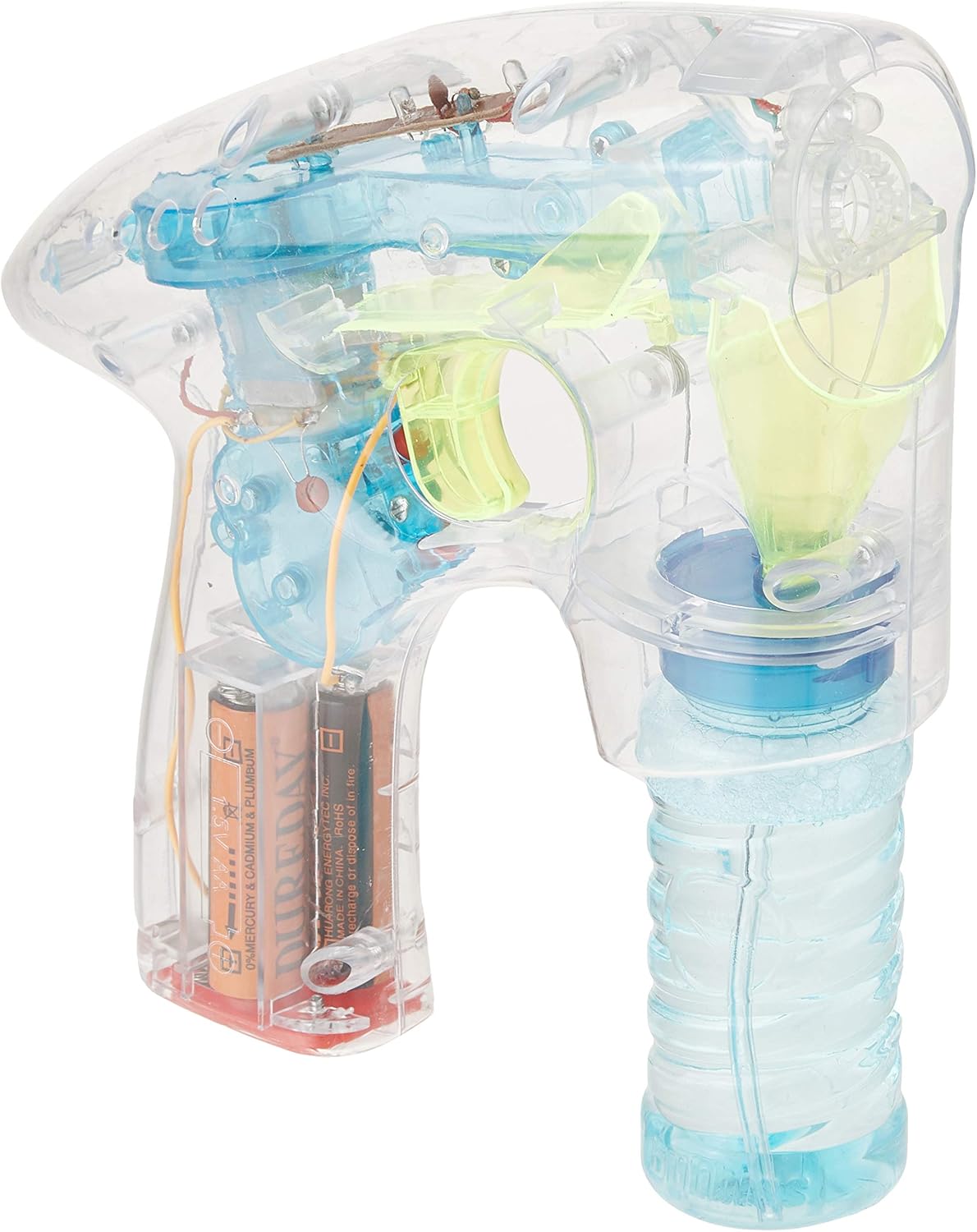 Rhode Island Novelty Light-Up LED Transparent Bubble Gun (Colors May Vary)