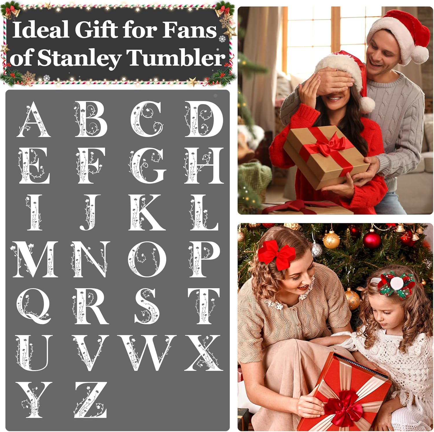 LOKASS Initial Water Bottle Holder with Strap for Stanley Cup 40 oz Tumbler, Personalized A-Z, Water Bottle Carrier Bag with Phone Pocket & Carabiner for Stanley Cup Accessories - Image 8